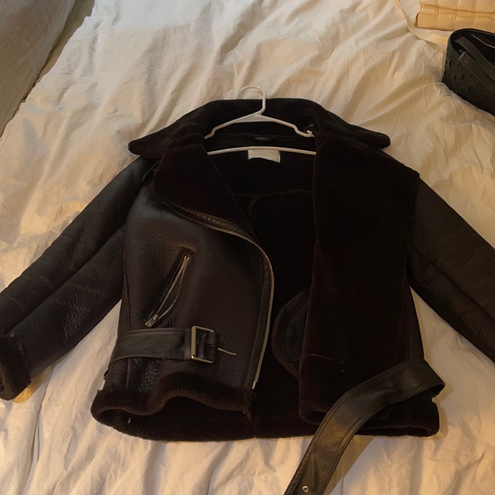 Zara Fuzzy Biker Jacket